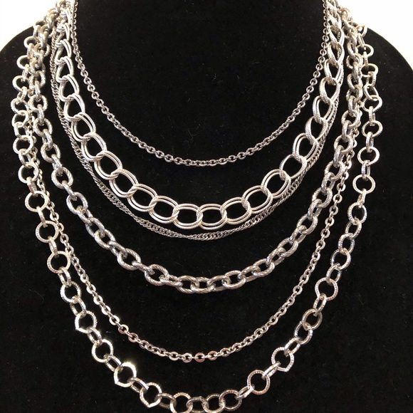 6 Multi-layered Chain Necklace - Picture 1 of 3